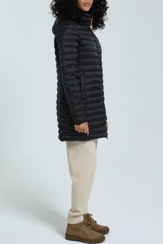 Doudoune longue à capuche Françoise - Noir