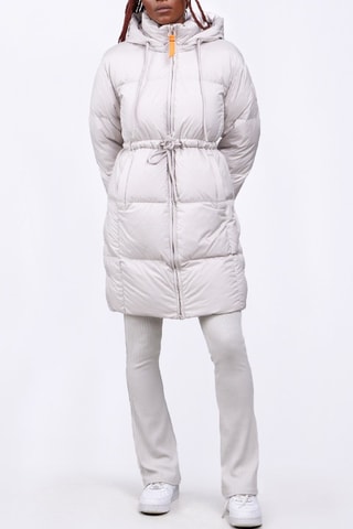 Doudoune longue à capuche Tamara - Gris clair