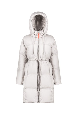 Doudoune longue à capuche Tamara - Gris clair