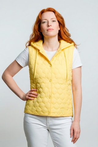 Chaleco con capucha Jenna - Amarillo