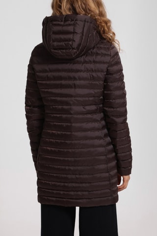 Anorak largo con capucha Françoise - Marrón oscuro