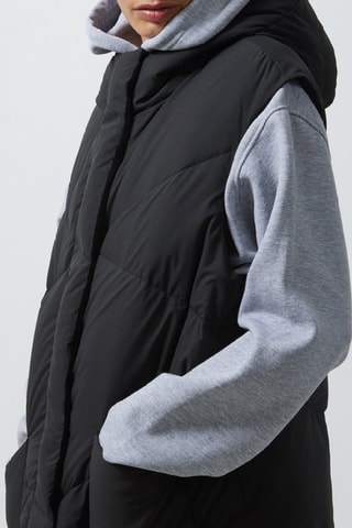 Chaleco con capucha Marinetta - Negro