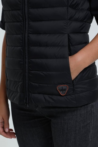 Doudoune sans manches à capuche Romane - Noir