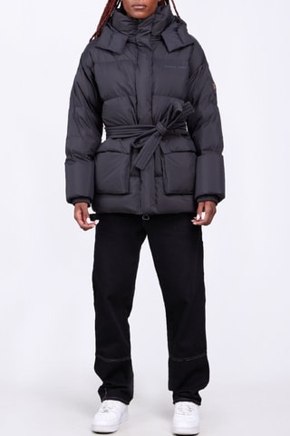 Anorak con capucha unisex Manie Textule - Negro