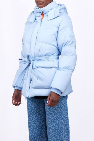 Anorak con capucha unisex Manie Texture - Celeste