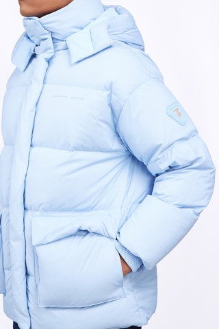 Anorak con capucha unisex Manie Texture - Celeste