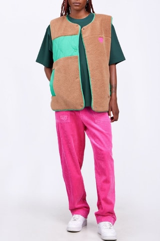 Chaleco reversible unisex Desiree - Marrón claro y verde agua