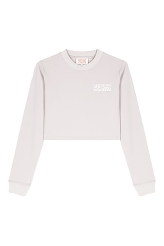 Camiseta cropped Eden - Gris claro