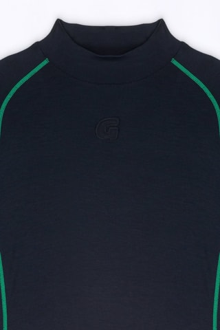 Camiseta cropped Celine - Azul noche