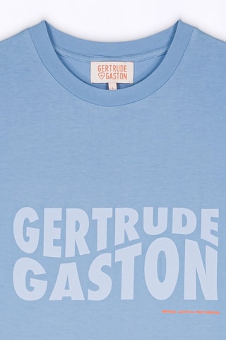 Camiseta cropped Little Leonce - Celeste