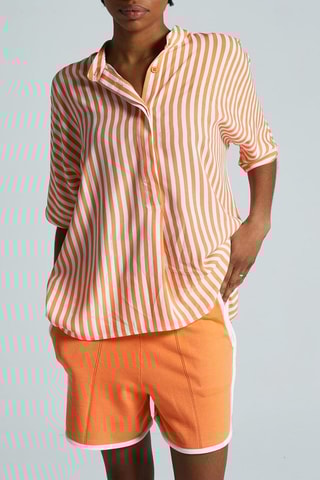 Blusa Celine - Naranja y blanco