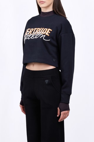 Sudadera corta Maggy - Negro