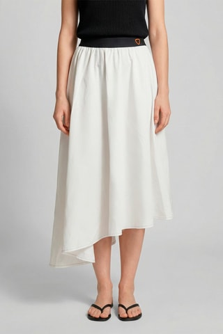 Falda midi Mona Moon - Blanco
