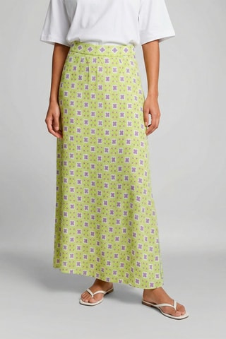 Falda larga de talle alto Berenice - Amarillo
