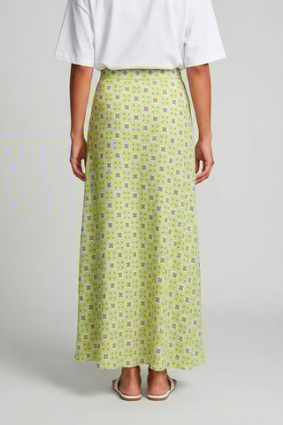 Falda larga de talle alto Berenice - Amarillo