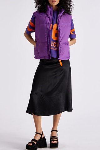 Falda midi Zelina - Negro