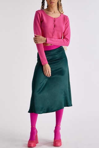 Falda midi Zelina - Verde esmeralda