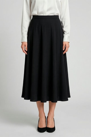 Falda midi Candice - Negro