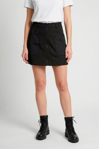 Falda recta de talle alto Ophelie - Negro