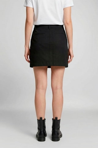 Falda recta de talle alto Ophelie - Negro