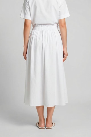 Falda midi de talle alto Jacky - Blanco