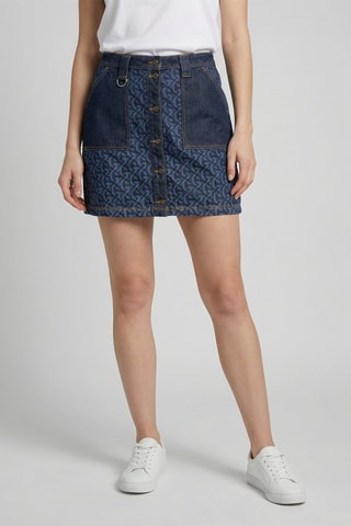 Falda recta Laurine - Azul