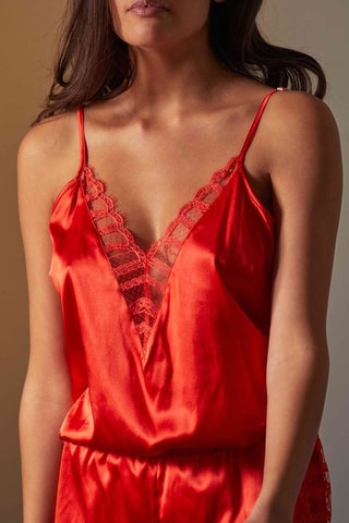 Top de seda Murmure - 
Rojo