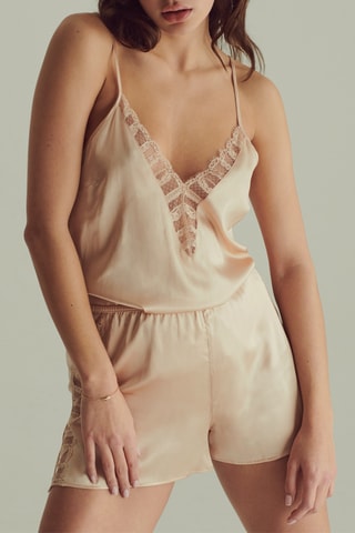 Top de seda Murmure - 
Beige