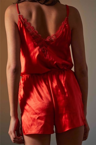 Short de seda Murmure - 
Rojo