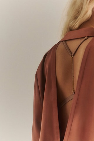 Camisa de seda Romeo J. - Terracota