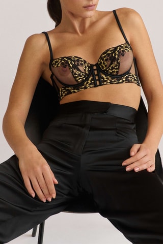 Sujetador de seda Aaron - Negro