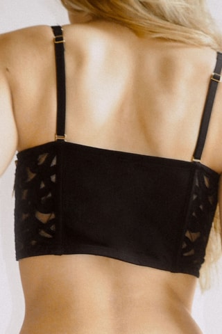 Crop top bustier Beauregard - Negro