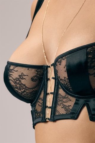 Sujetador de seda Dark Sully - Negro