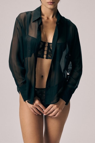 Sujetador de seda Dark Sully - Negro