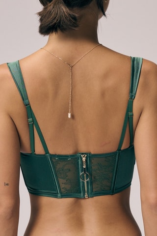 Sujetador de seda Dark Sully - Verde