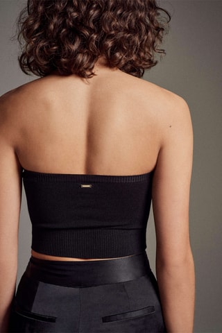 Crop top bustier Ellis - Negro