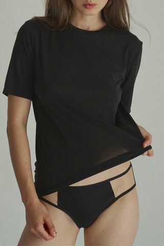 Camiseta Log Out - Negro