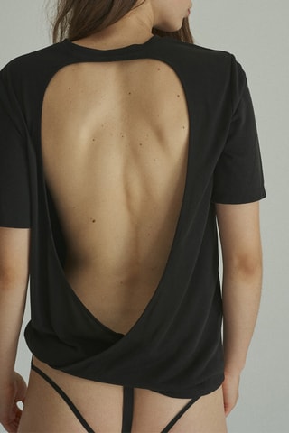 Camiseta Log Out - Negro
