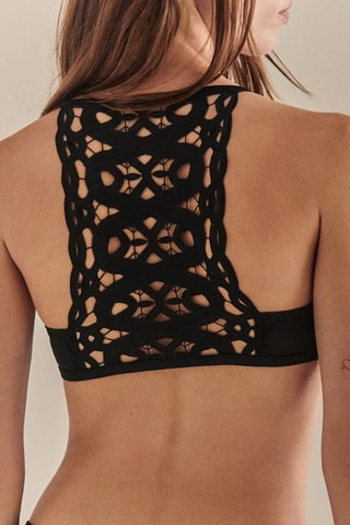 Sujetador de seda Montera - Negro