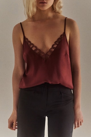 Top de seda Murmure - Burdeos