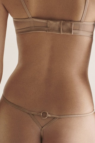 Tanga de seda Olympia - Beige