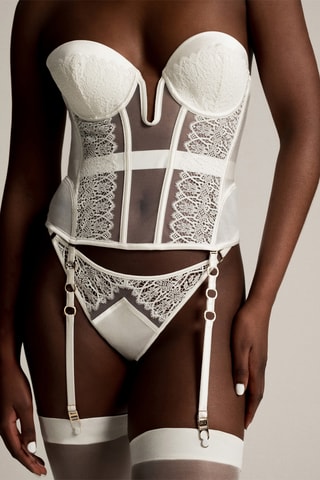 Corpiño de seda Abbesses - Blanco