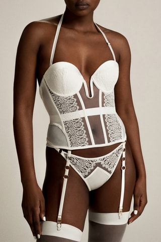 Corpiño de seda Abbesses - Blanco