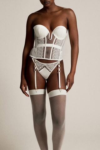 Corpiño de seda Abbesses - Blanco