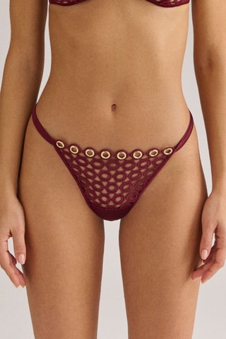 Tanga de seda Playground - Burdeos