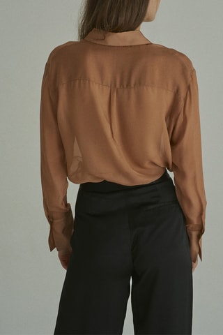 Camisa de seda Rockfeller J - Beige