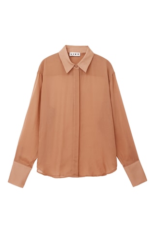 Camisa de seda Rockfeller J - Beige