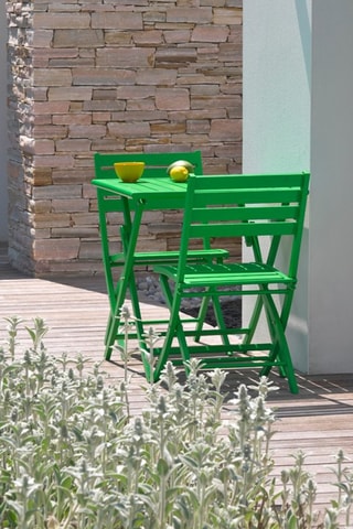 Velador de 2 plazas de jardín plegable Marius -  Verde