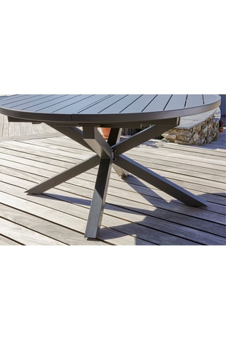 Conjunto de jardín Pelosa - 6 plazas - Sillones apilables - Mesa extensible