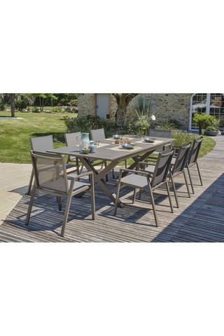 Conjunto de jardín Floride - 8 plazas - Mesa extensible